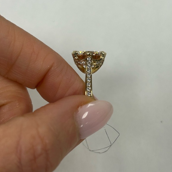 Suzy Levian Yellow Sterling Silver Orange & White CZ Rings NWT - Picture 4 of 7